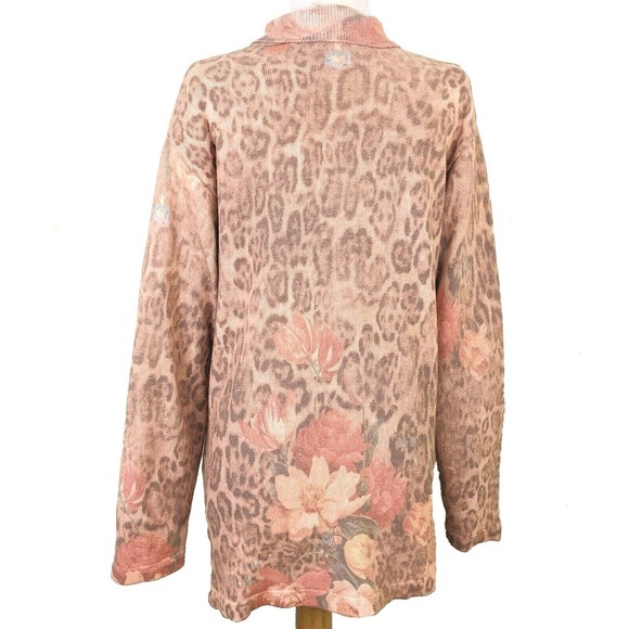 VTG Gabriella T Collared Cardigan Floral Print Sweater Women's S Italy - Picture 4 of 7